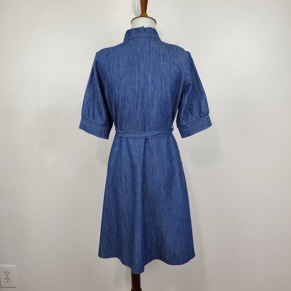 Wonder Nation Girl's Belted Jean Chambray Button Front Dress Size XL (14-16) - Picture 8 of 14